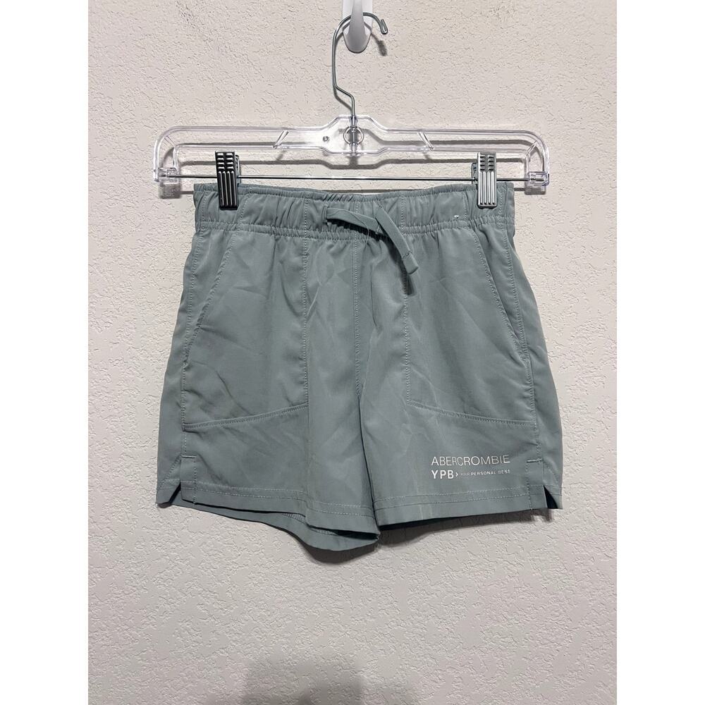 Fantastic Abercrombie Kids YPB MotionTek Shorts - Gray/Green, Size 7/8